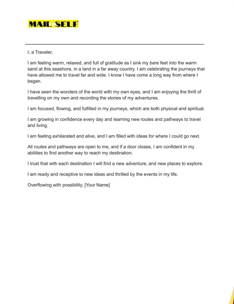 Affirmation Letter How To Templates And Examples Mail To Self