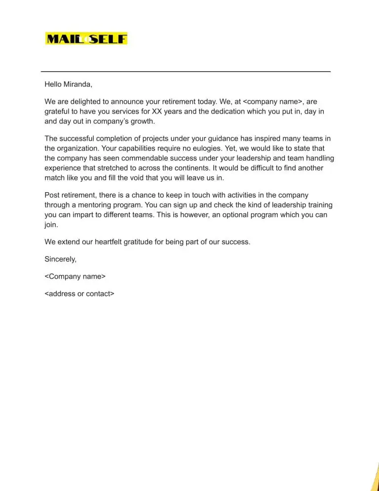 Retirement Letter To Thank Your Employee: How To, Templates & Examples ...