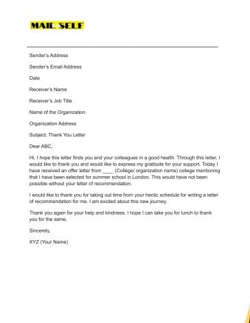 Thank You Cover Letter: How to, Templates & Examples | Mail To Self