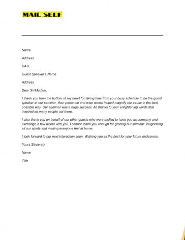 Thank You Letter To Guest Speaker: How To, Templates & Examples | Mail ...