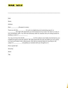 Thank You Letter To Guest Speaker: How To, Templates & Examples | Mail ...